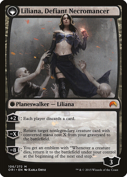 Liliana, Defiant Necromancer (verso)