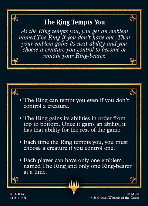 The Ring Tempts You (verso)