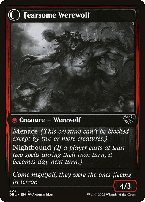 Fearsome Werewolf (verso)