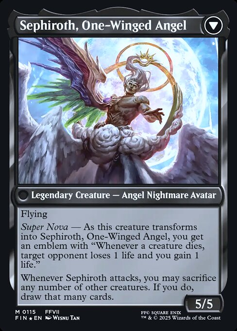 Sephiroth, One-Winged Angel (verso)