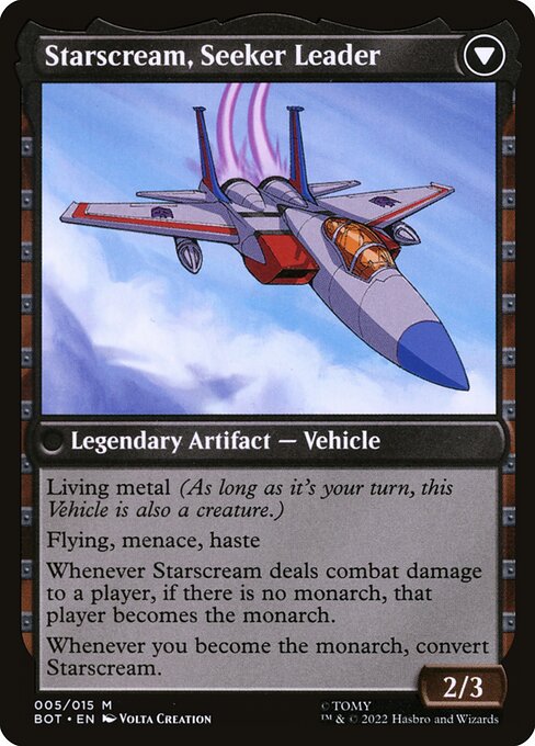 Starscream, Seeker Leader (verso)