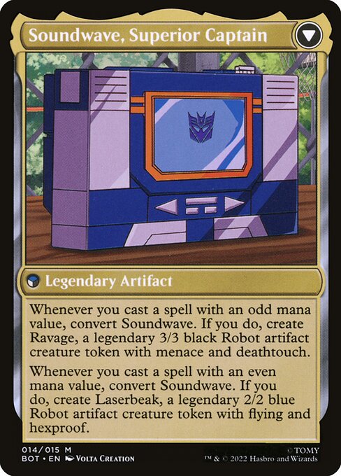 Soundwave, Superior Captain (verso)