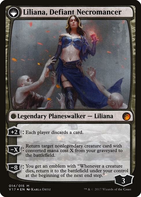 Liliana, Defiant Necromancer (verso)
