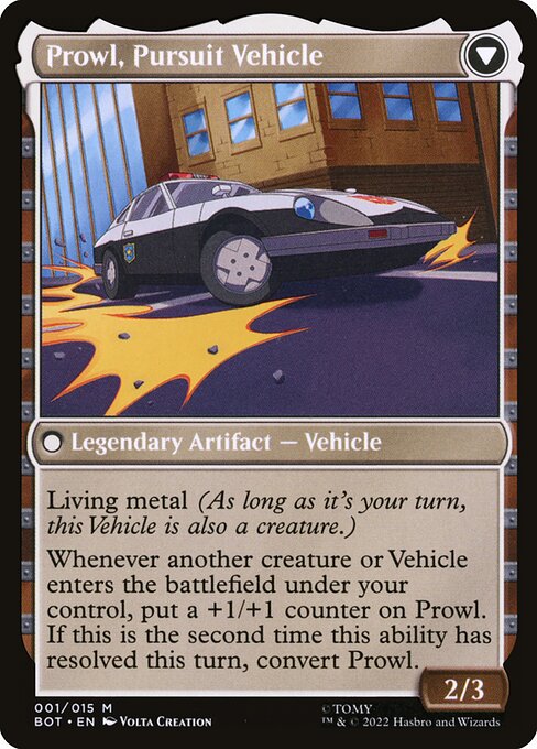 Prowl, Pursuit Vehicle (verso)