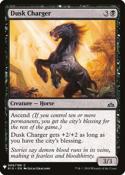 Corcel do Crepúsculo — The List RIX-69