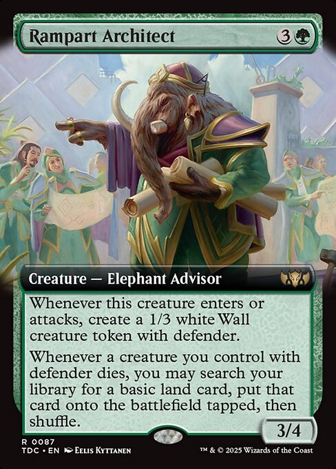 Rampart Architect — Tarkir: Dragonstorm Commander 87
