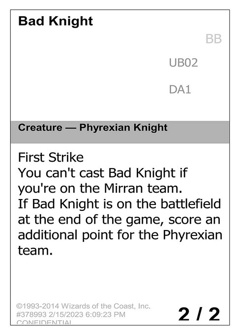 Bad Knight — Unknown Event UB02a
