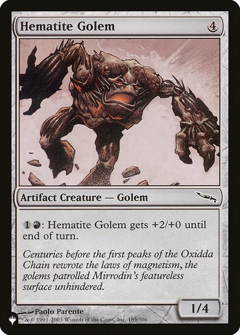 Golem de Hematita — The List MRD-185