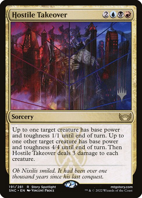 Aquisição Hostil — Streets of New Capenna Promos 191p