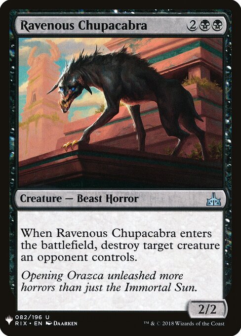 Chupacabra Voraz — The List RIX-82