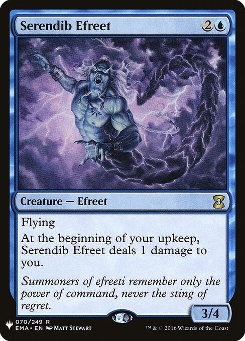 Serendib Efreet — The List EMA-70