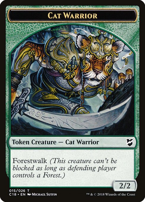 Cat Warrior — Commander 2018 Tokens 15