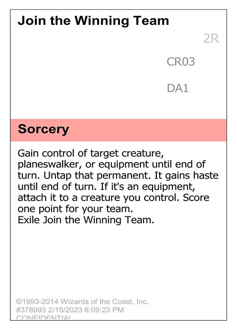Join the Winning Team — Unknown Event CR03d