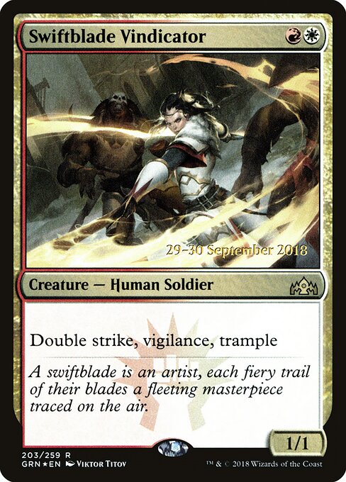 Vingadora Espada Veloz — Guilds of Ravnica Promos 203s