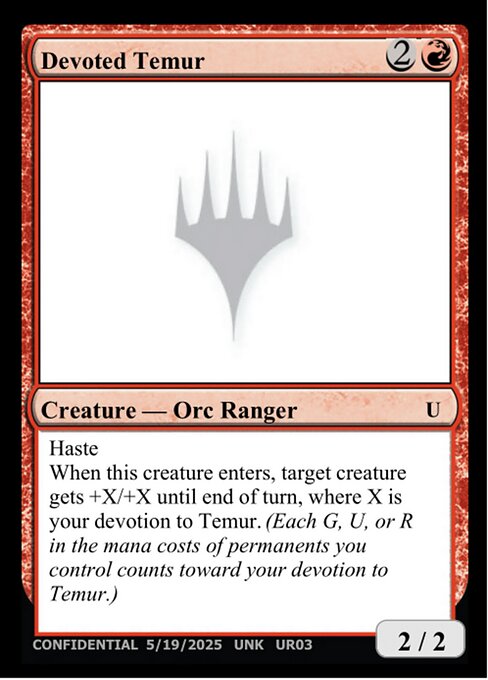 Devoted Temur — Unknown Event UR03