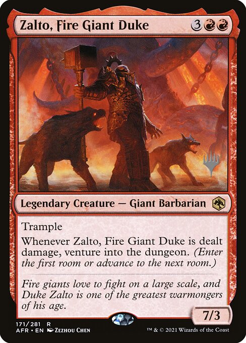 Zalto, Duque Gigante do Fogo — Adventures in the Forgotten Realms Promos 171p