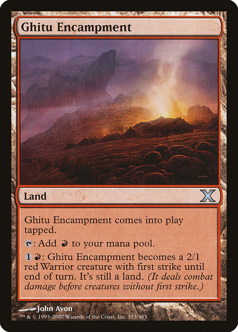 Acampamento Ghitu — Tenth Edition 353