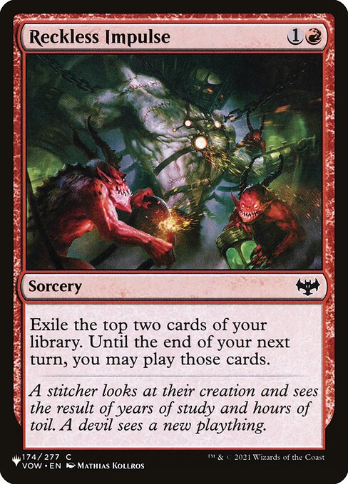 Impulso Temerário — The List VOW-174
