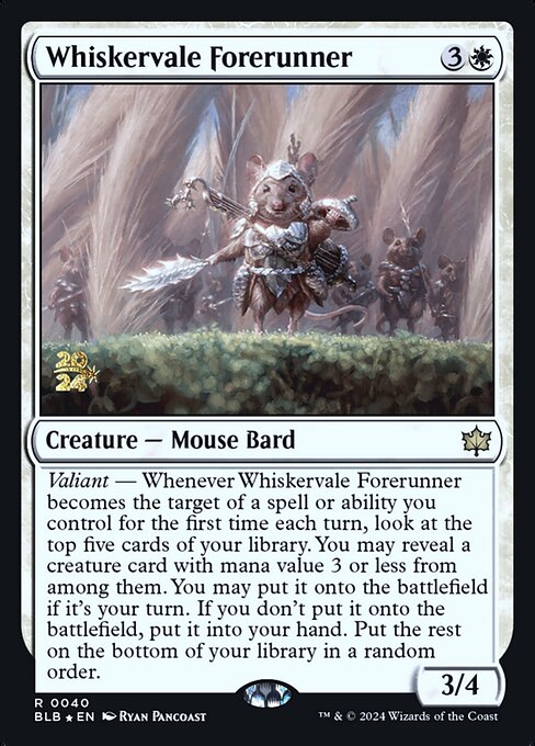 Whiskervale Forerunner — Bloomburrow Promos 40s