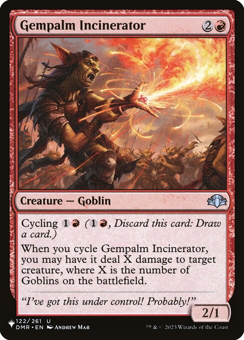 Incinerador da Palma Cravejada — The List DMR-122