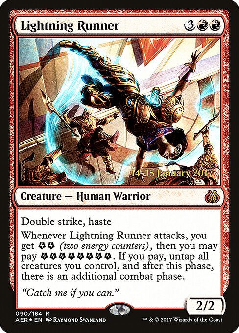 Corredora Relâmpago — Aether Revolt Promos 90s