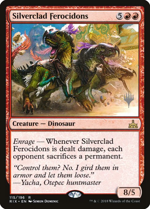 Ferocidontes de Armadura Argêntea — Rivals of Ixalan Promos 115p