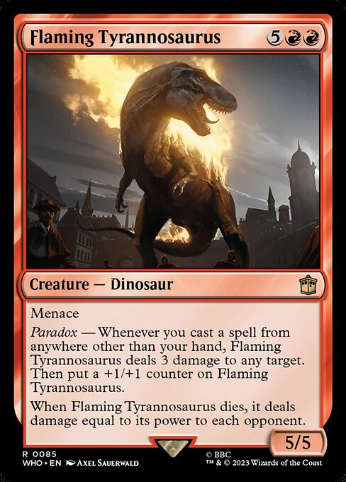 Flaming Tyrannosaurus — Doctor Who 85
