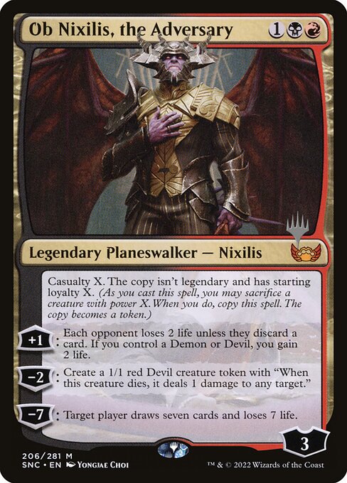 Ob Nixilis, o Adversário — Streets of New Capenna Promos 206p