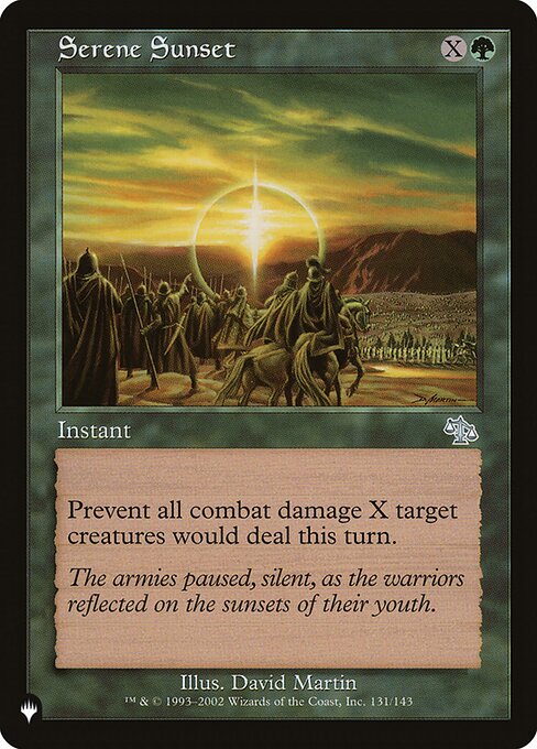 Ocaso Sereno — The List JUD-131