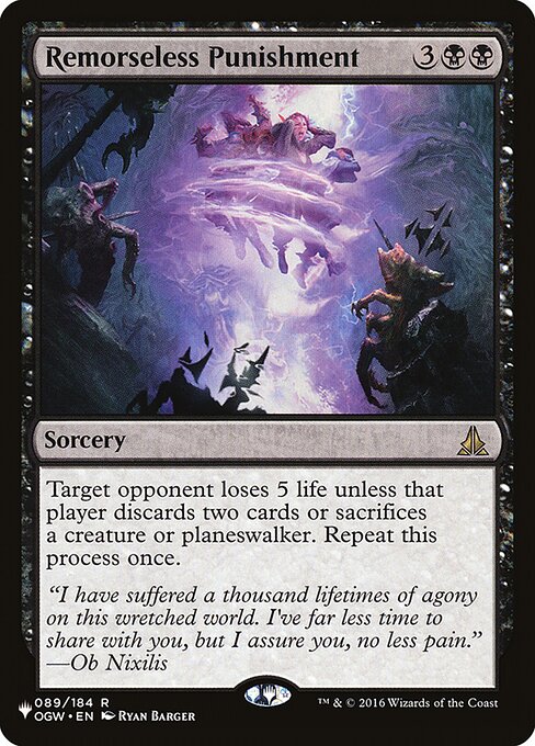 Punição sem Remorso — The List OGW-89