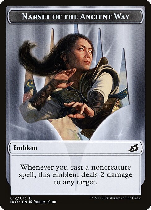 Narset of the Ancient Way Emblem — Ikoria: Lair of Behemoths Tokens 12