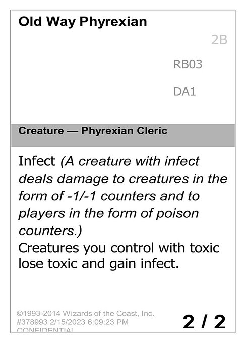 Old Way Phyrexian — Unknown Event RB03d