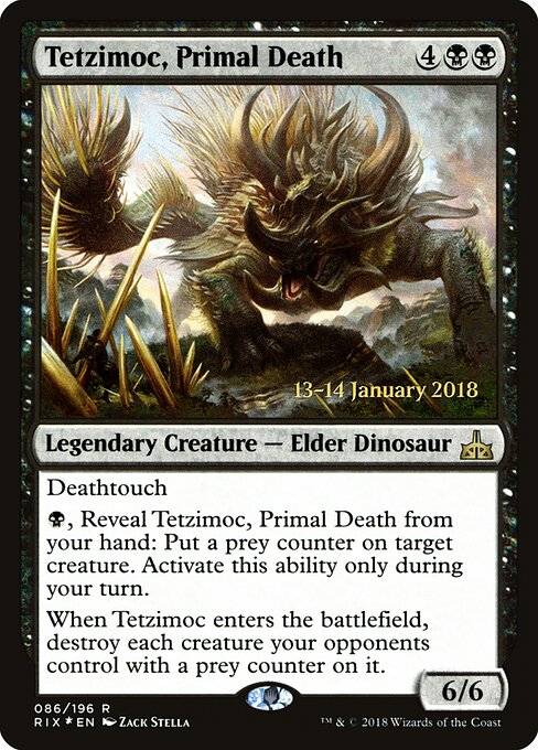 Tetzimoc, Morte Primordial — Rivals of Ixalan Promos 86s