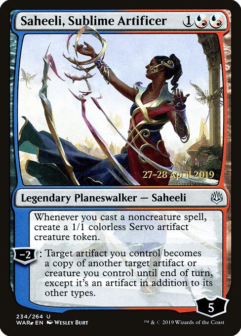 Saheeli, Artífice Sublime — War of the Spark Promos 234s