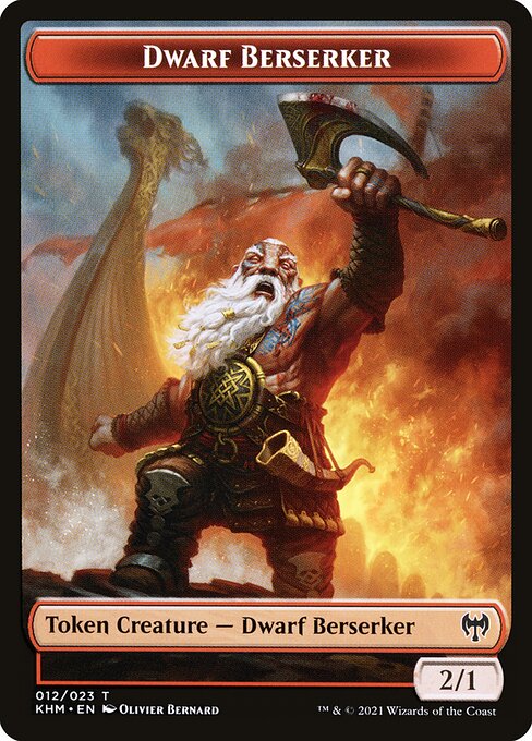 Dwarf Berserker — Kaldheim Tokens 12