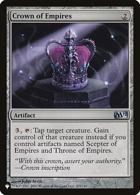 Coroa dos Impérios — The List M12-203