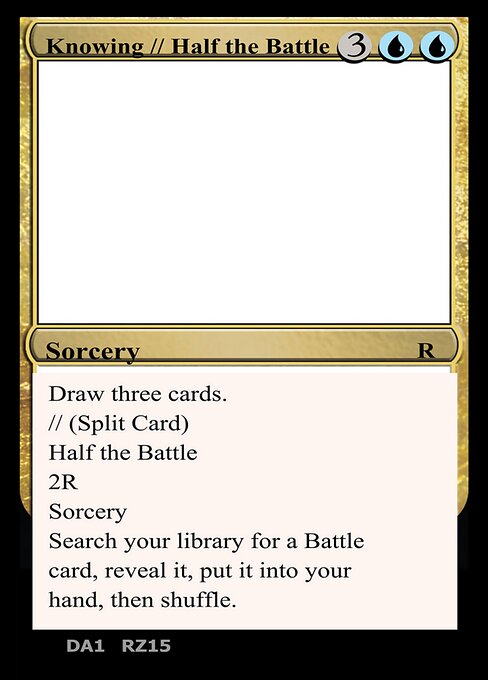 Knowing // Half the Battle — Unknown Event RZ15