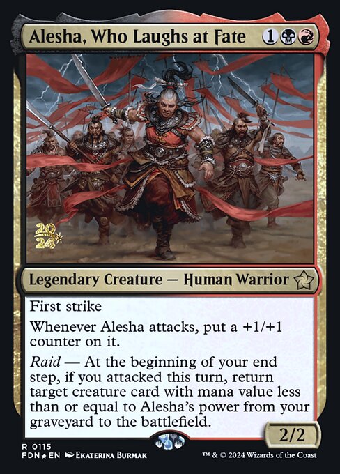Alesha, Who Laughs at Fate — Foundations Promos 115s