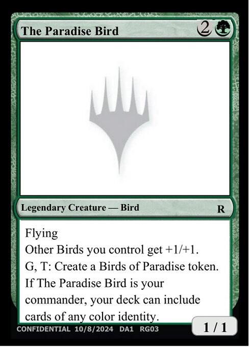 The Paradise Bird — Unknown Event RG03f