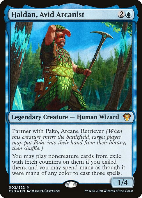 Haldan, Arcanista Ávido — Commander 2020 2