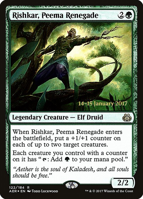 Rishkar, Renegado de Peema — Aether Revolt Promos 122s