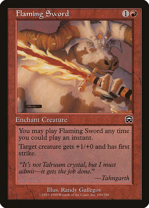 Espada Flamejante — Mercadian Masques 190
