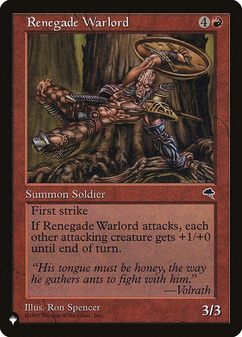 Senhor da Guerra Renegado — The List TMP-197