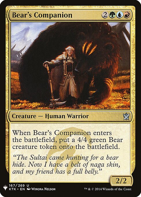 Companheiro do Urso — The List KTK-167