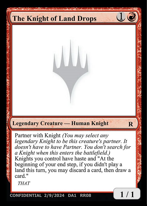The Knight of Land Drops — Unknown Event RR08b