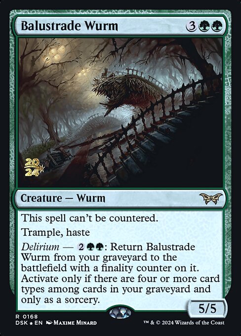 Balustrade Wurm — Duskmourn: House of Horror Promos 168s