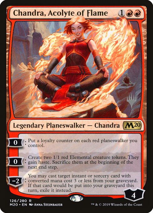 Chandra, Acólita da Chama — Core Set 2020 Promos 126p