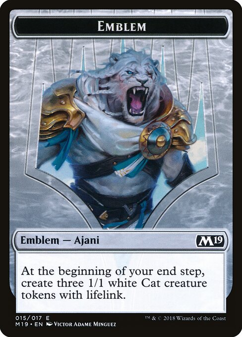 Ajani, Adversary of Tyrants Emblem — Core Set 2019 Tokens 15