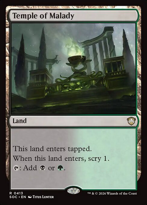 Templo da Enfermidade — Secrets of Strixhaven Commander 413