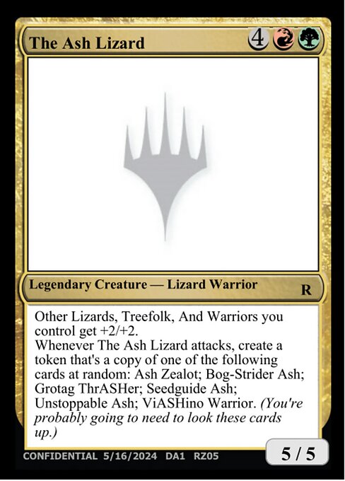 The Ash Lizard — Unknown Event RZ05c